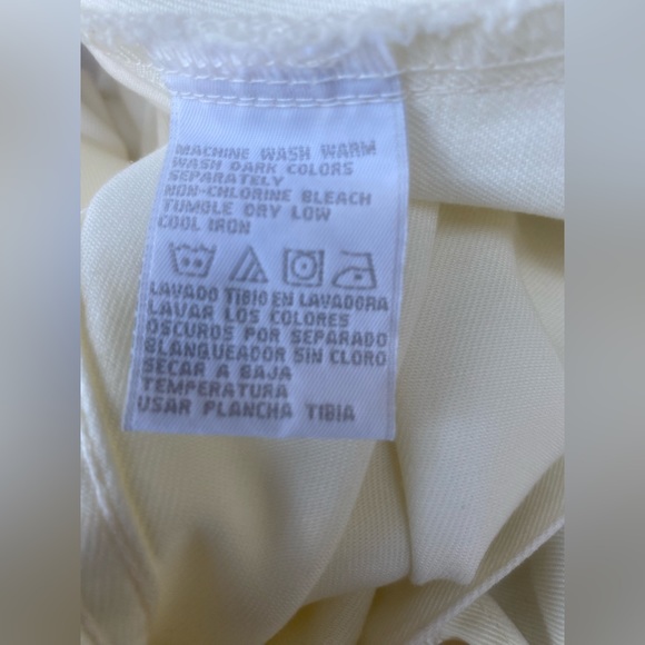 90’s vintage liz claiborne liz wear button down skirt cream pockets ankle sz p14 - Picture 10 of 11
